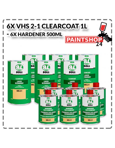 6x VHS 2:1 CLEARCOAT 1L +...