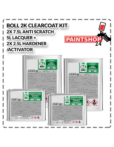 2x BOLL 2K CLEARCOAT 7.5L...