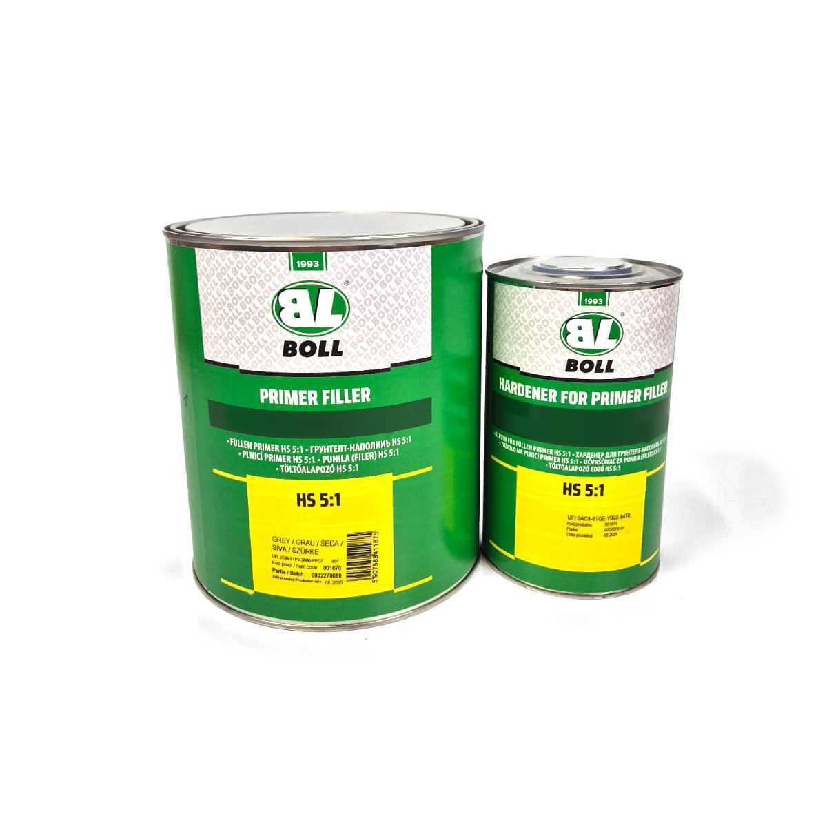 BOLL Primer Filler HS 5:1 Hardener KIT 3.5L + 0.7L anti-corrosion car ...